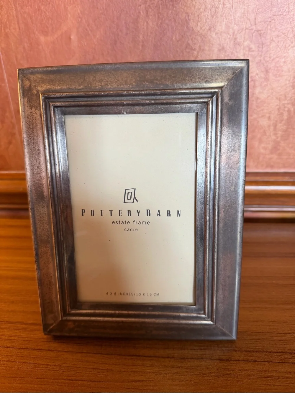 Pottery Barn Estate Picture Photo Frame Silver Tone 4 X 6 Classic Wedding